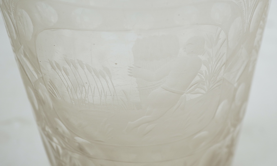 A massive Bohemian 'Four Seasons' beaker, c.1700